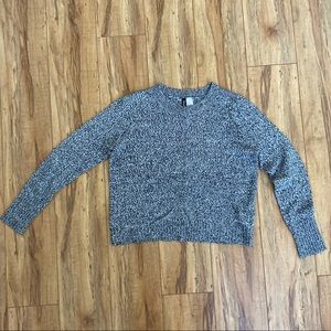 ❗️SOLD❗️ H&M Marled Black and White Crew Sweater